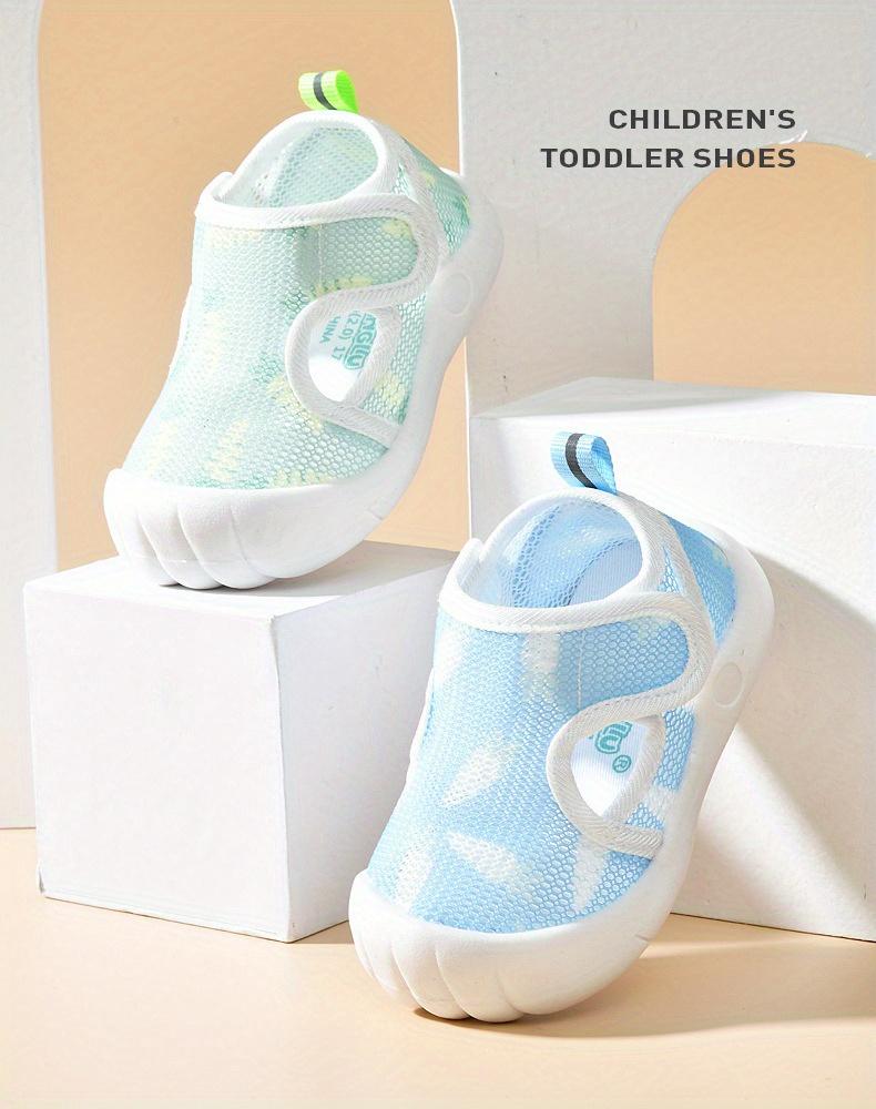 Boys'-Girls' Baby First Walker Shoes, Breathable Mesh Slip-On Infant Sneakers with Flexible Sole, Non-Slip Soles, Child-Sized Flat Footwear