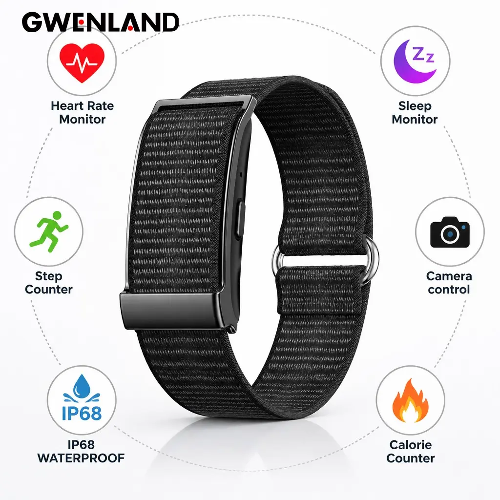 Screen-Free Fitness Band, Call/sms Alerts, Step Counting, Multiple Sports Modes, Sedentary Reminders, Alarm, Female Cycle Tracking, Gift for Women, Wearable Fitness Trackers