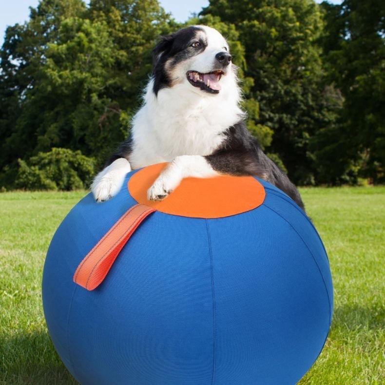 Upgraded Solid Color Polyester Herding Ball Durable Inflatable Training Play Ball for Sheep Horse Dog Farm Pet Exercise Game Toy