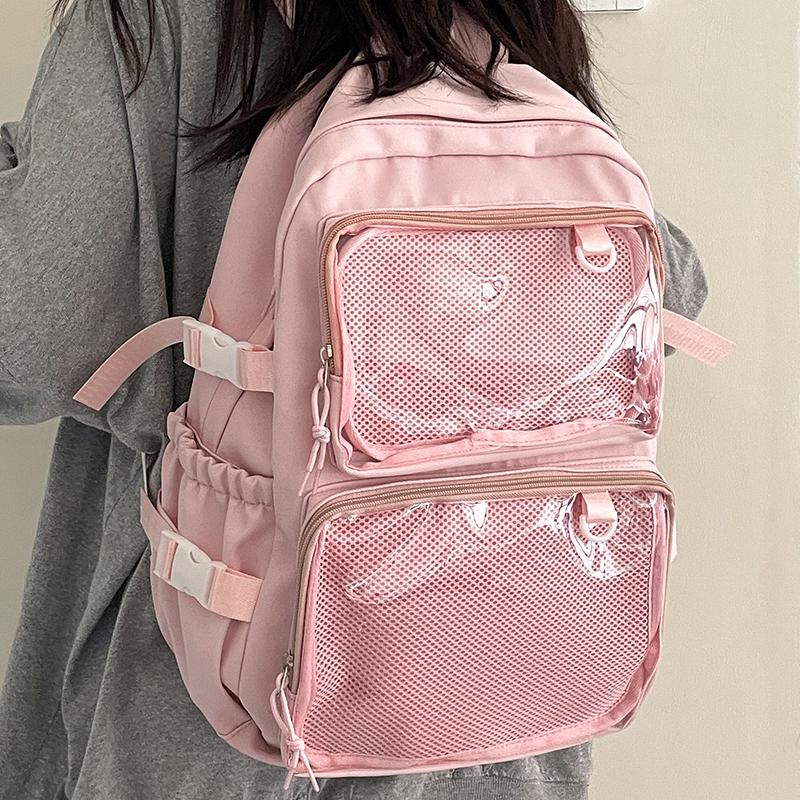 Japanese Style Transparent Ita Bag for Girls Comic Cons Large Capacity Women Backpack Fashion School Bags for College Student JK