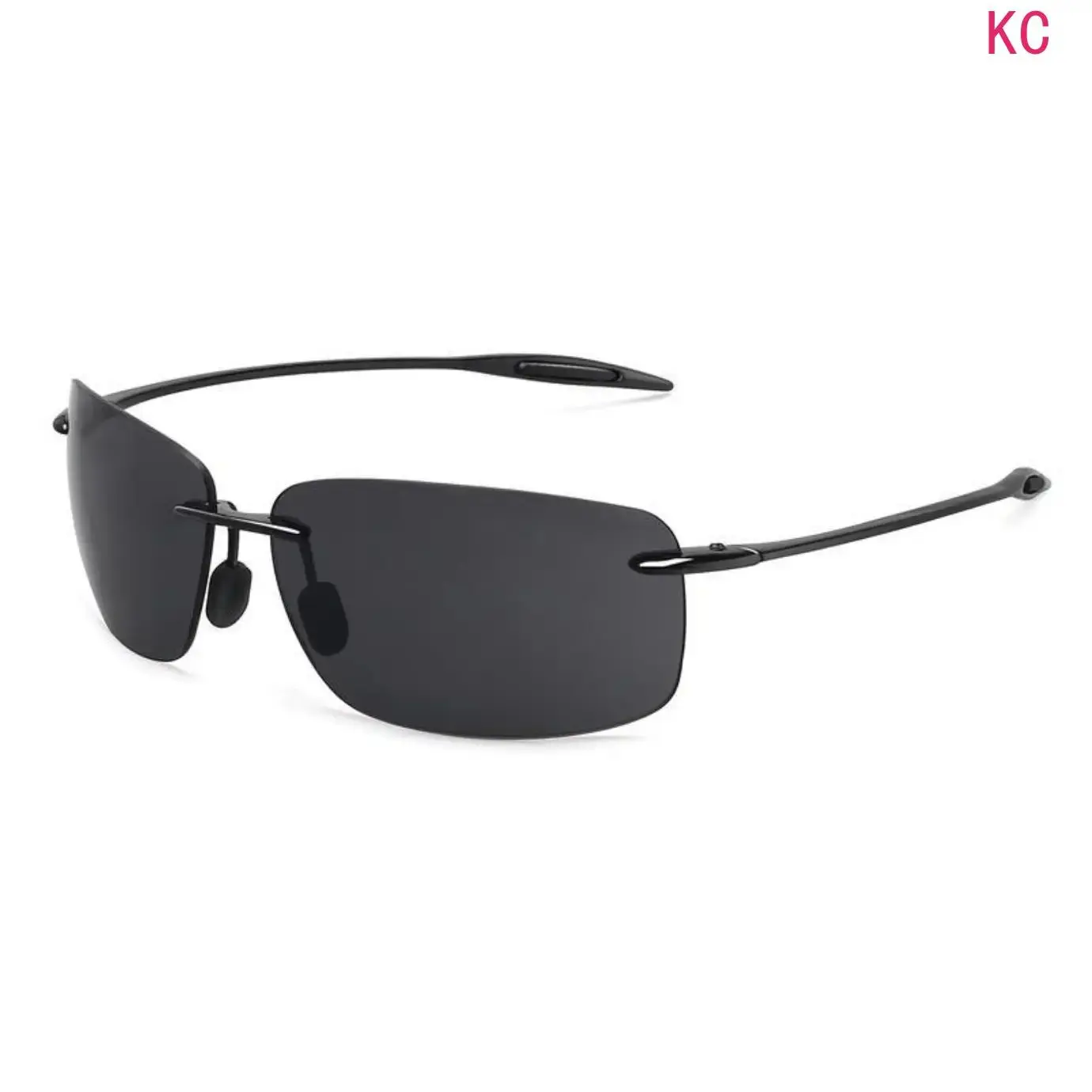 Unisex Tr90 Rimless Polarized Sports Sunglasses, Lightweight UV Protection Shades For Driving Fishing Running And Baseball Outdoor Activities