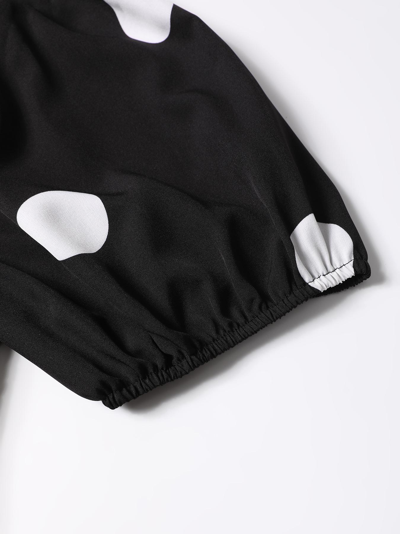 【Plus Size】 Frenchy Style Ditsy Floral Print Puff Sleeve A Line Maxi Dress, Square Neck Shirred Dress, Dresses for Women, Women's Clothes for Summer, Casual Wear