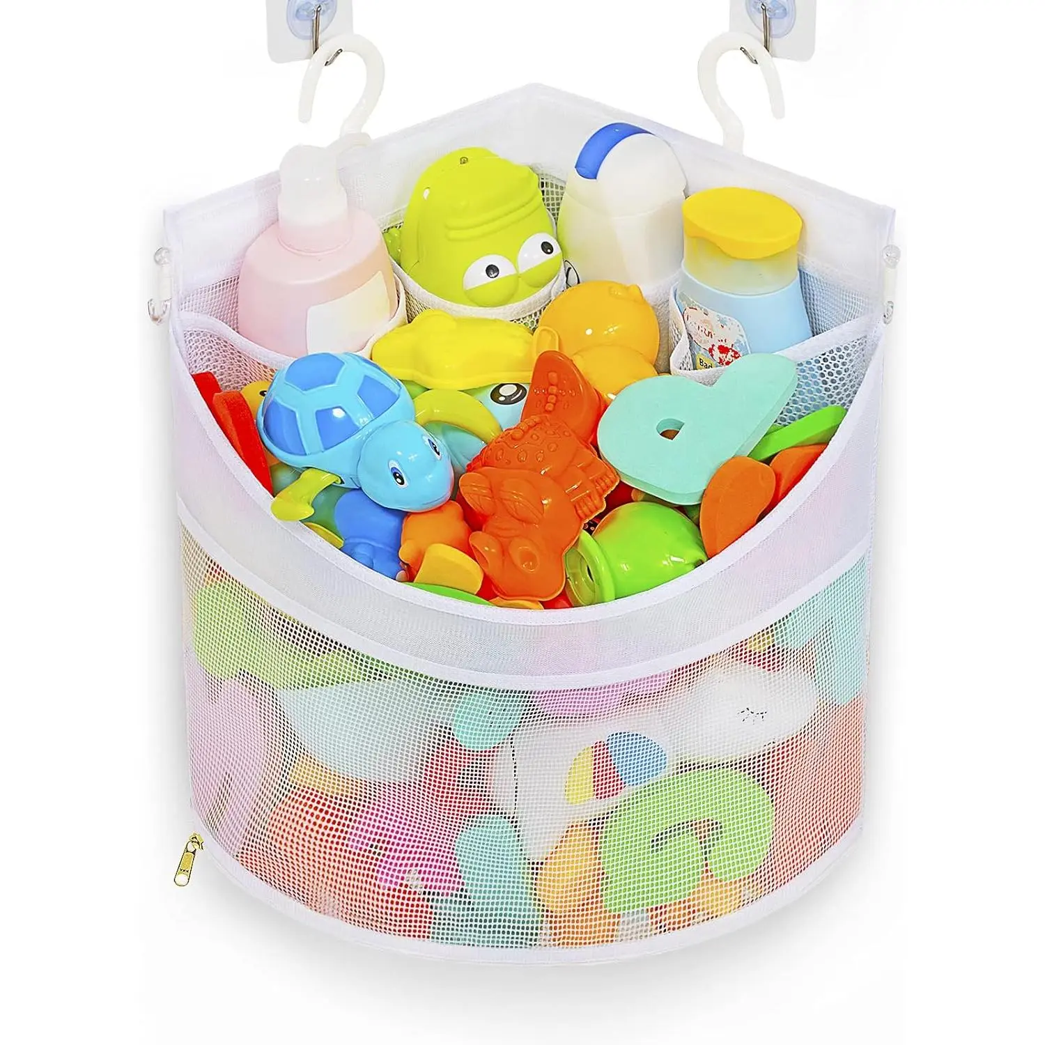Bath  Organizer, Quick Drying, bath  holder, Large Capacity Multi Use Shower  (White)
