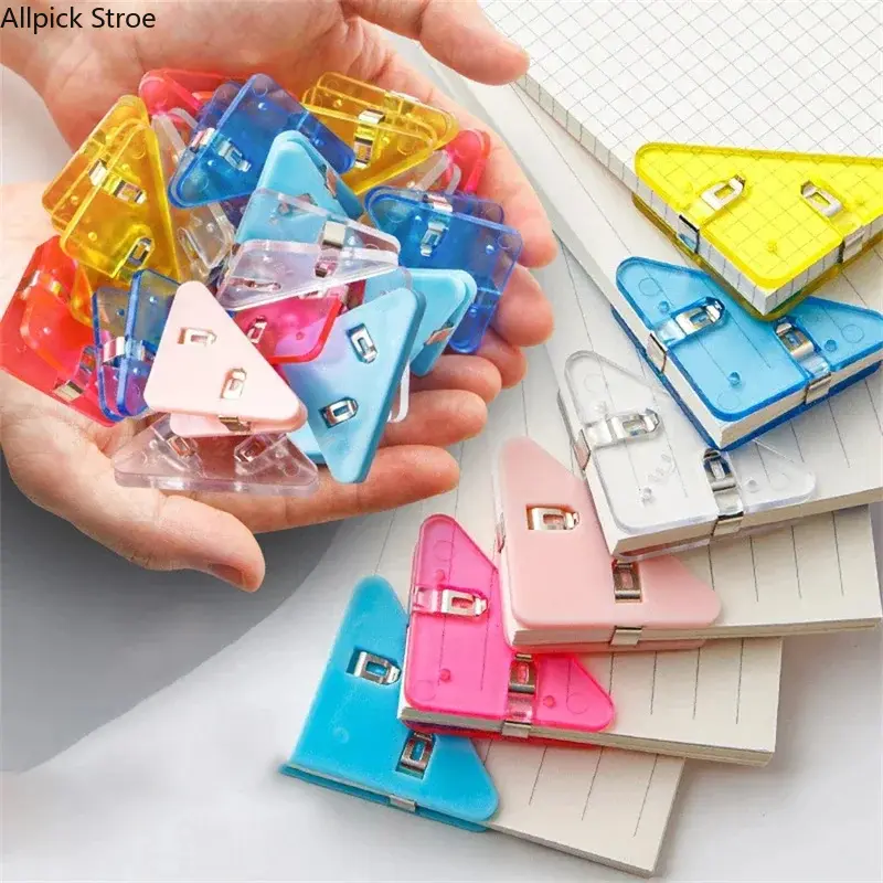 Triangle Corner Book Clips, 10/20-Pack Multi-Color Anti-Curl Page Holders, Multifunctional Study Tools for Students, Office & Classroom Organization, Random Color
