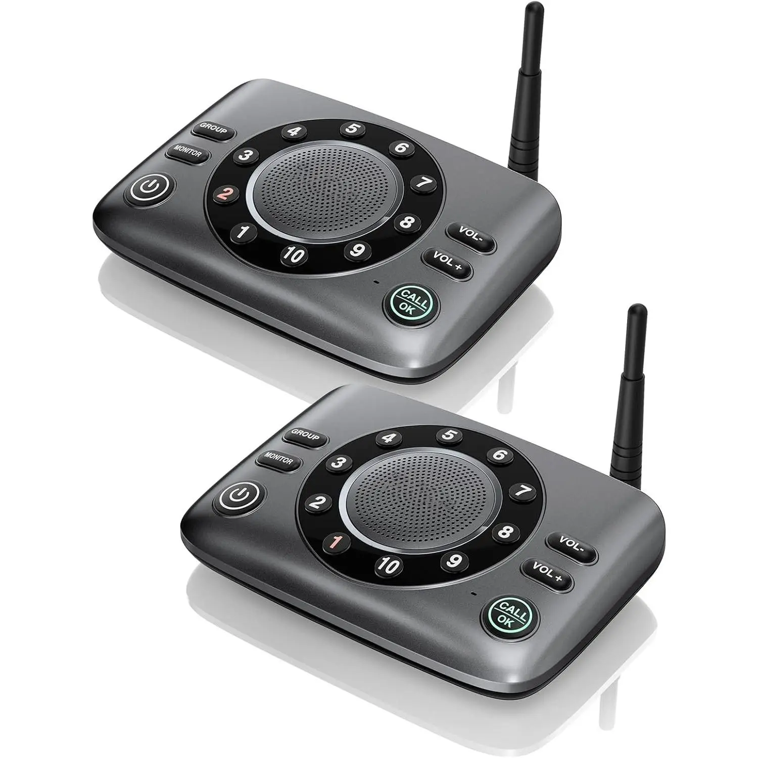 Hands-Free Intercoms  for  Business,  Upgrade Two Way Audio Intercom System for , Full Duplex Room to Room Intercom with 5280 ft Range Clear Sound Anti-Interference, Pack of 2