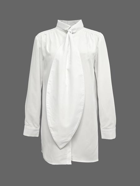 Women's Solid Color Long Sleeve High Neck Shirt, Versatile Large Bow Tie Top, Elegant Ladies Blouse for Any Occasion, Casual Bishop Sleeve