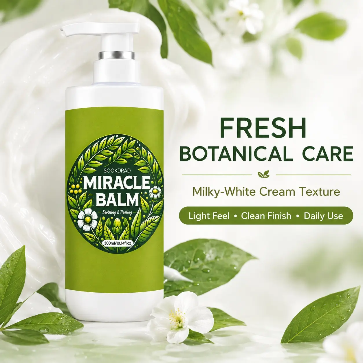 miracle balm, natural plant ingredients, soothing, healing, 300ml/10.14fl oz