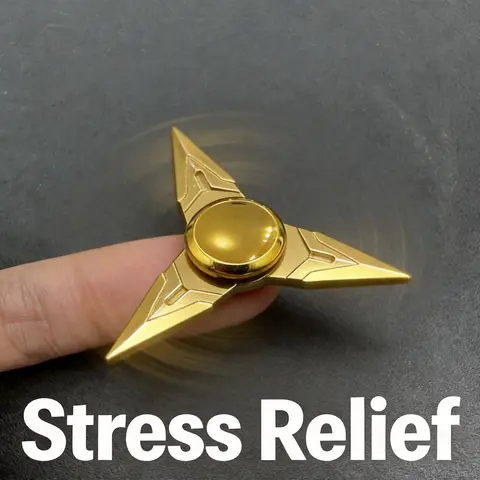 1pc Zinc Alloy Fidget Spinner, Golden fingertip gyroscope, Stress Relief Fidgets, Stress Relieving Tool, Stress Relief Tools, Portable, Durable, Hand Spinner Toy, Office, Leisure, for birthday, Christmas, Halloween Gift