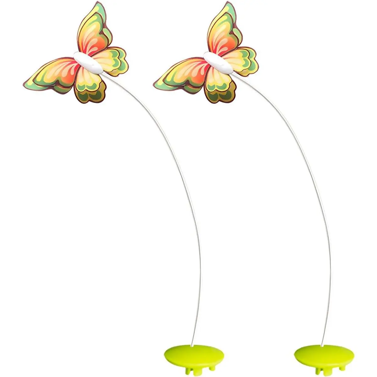 Butterfly Replacements  Automatic  Toys, Realistic Fluttering Butterfly, Upgraded Fabric Material  Durable and Continuous Play and Bat, Safe  Indoor Cats, 2Pack (Butterfly)
