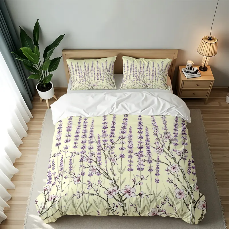 Lavender Floral Bedding Set - Soft and Cozy for a Relaxing Sleep Experience