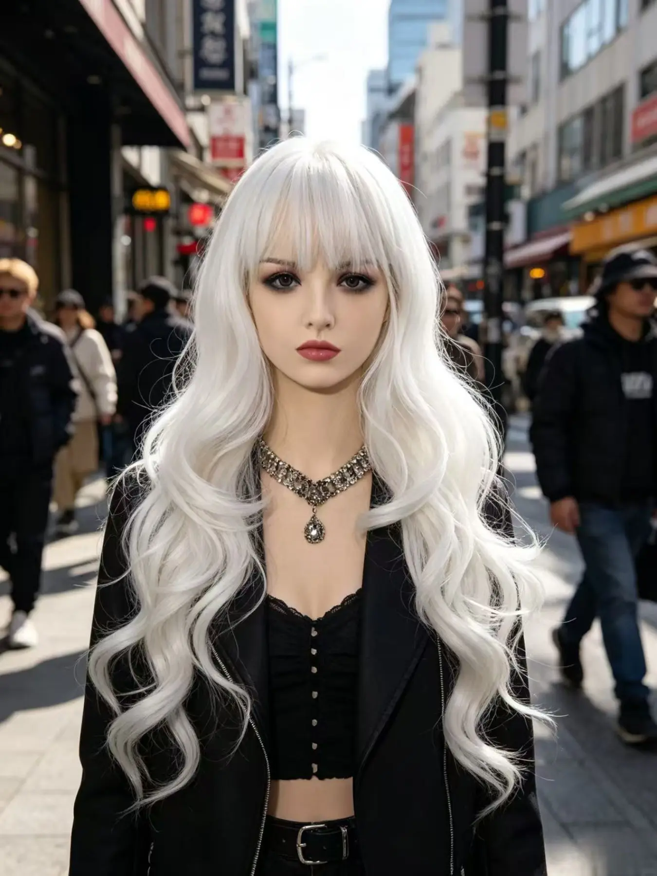 Women's Long Wavy Bob Wig, Realistic Scalp Design, Comfortable Fit, Smooth Shiny Hair, Perfect for Cosplay, Parties, Photoshoots