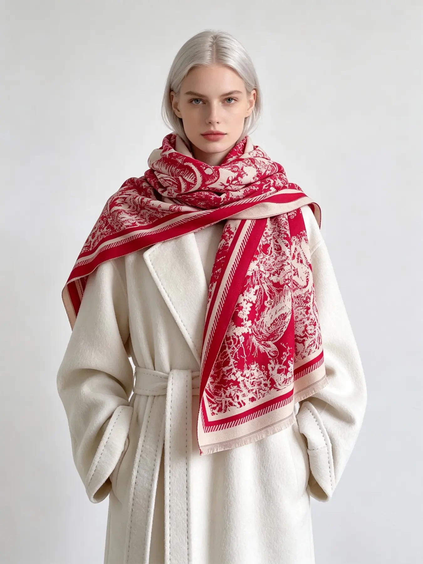 Soft Cashmere Feel Reversible Blanket Scarf, Vibrant Vintage Jungle Shawl, Warm Winter Scarf, Fashion Accessory, Christmas Gift for Women
