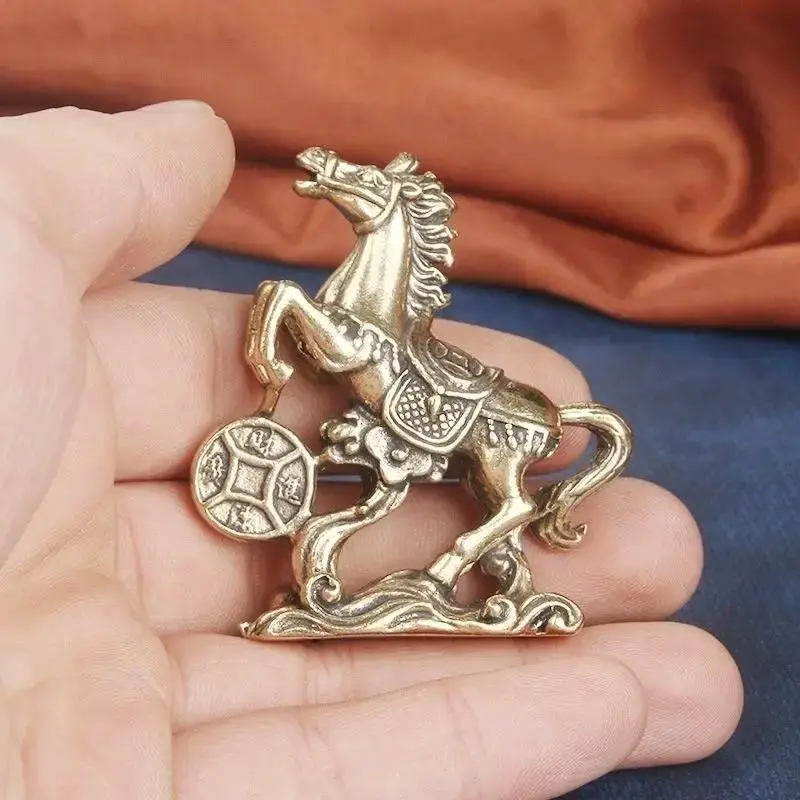 Brass Wealth Statue Decorative Sculpture, Elegant Brass Money Symbol Ornament, Decorative Figurine, Perfect for Home Decoration, Unique Gift Idea