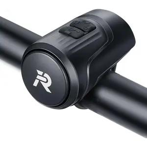 Electric Bike Horn 125dB, USB Rechargeable Bicycle Horn Fits 22.2-31.8mm Handlebars, IPX5 Waterproof Bike Bell for Adults/Kids Bike, Scooter, Ebike, Easy Install & Compact Design