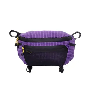 Lightweight Dyneema Hiking Waist Pack, Water Resistant Crossbody Fanny Pack with Honeycomb Breathable Back Pad for Camping Trail Running b49022