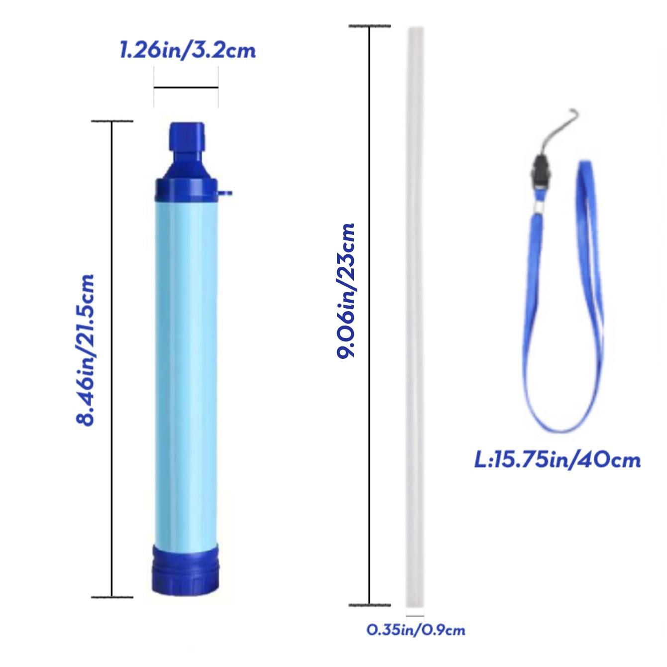 Outdoor Portable Water Filtering Straw, Compact Activated Carbon Water Filtering Straw for Hiking Camping Travel Fishing Mountaineering, Outdoor Water Filter, Emergency Water Filter Straws Outdoor Portable Water Filtering Straw, Compact Activated Carbon Water Filtering Straw for Hiking Camping Travel Fishing Mountaineering, Outdoor Water Filter, Emergency Water Filter Straws
