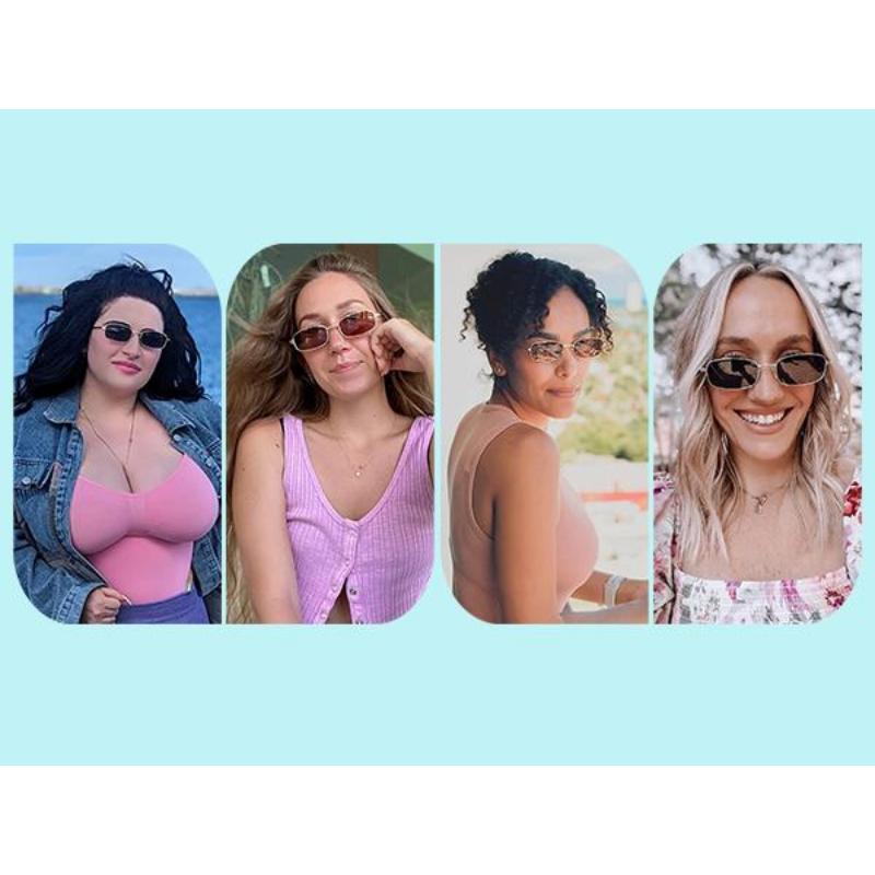 SOJOS Small Y2k Narrow Rectangle Sunglasses Womens Mens Retro 80s 90s UV400 Sunnies.