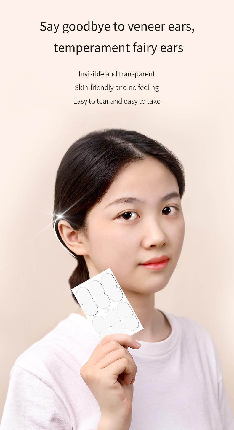 FaSoLa Elf Ear Stickers - Magic Stickers for Flat Ears to Transform into Protruding Ears, Fixing Stickers to Make Face Look Smaller, Correction Support Device