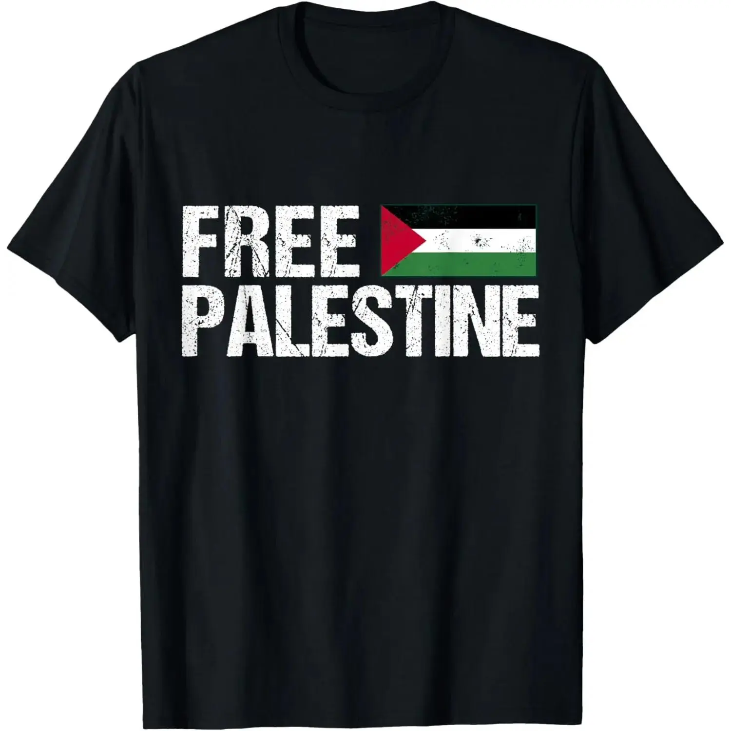Palestinian Flag Graphic Tee - Free Palestine Menswear, Short-Sleeve Cotton Fabric Casual Sports Top, Graphic Tees, Shortsleeve, Soft, Tshirt