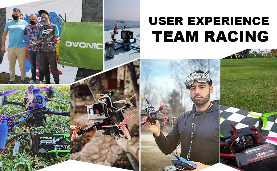 OVONIC 5s Lipo Battery 100C 1550mAh 18.5V Lipo Battery with XT60 Connector for RC FPV Racing Drone Quadcopter