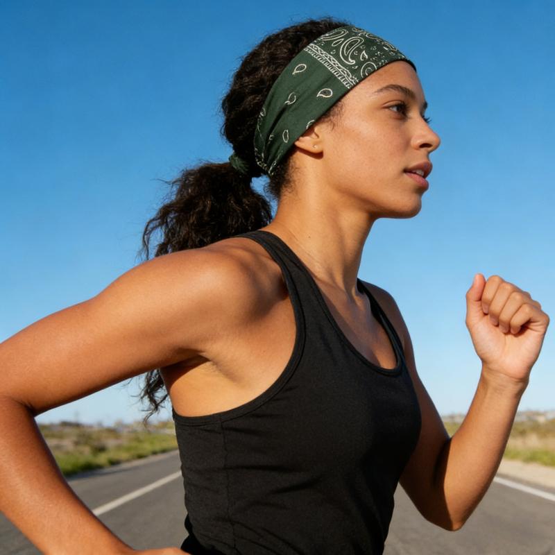 Yoga Elastic Sports Headband, Solid Color Non-Slip Sweat-Absorbent Hairband for Fitness, Hair Tie Headscarf