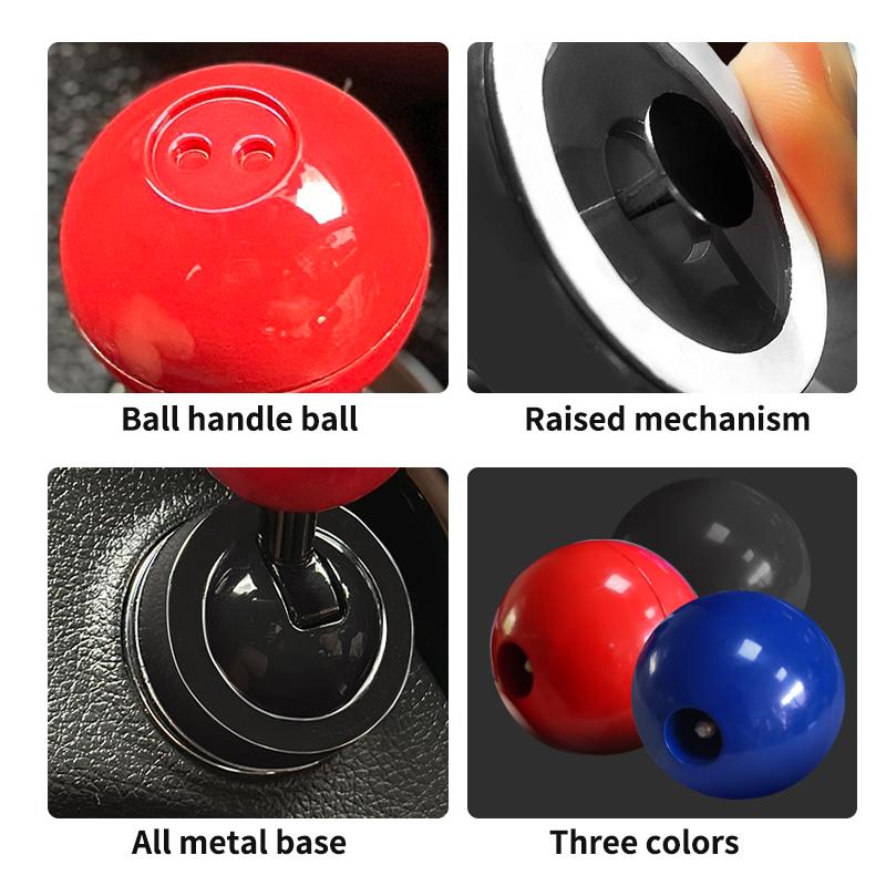 Push Start Button Cover,Car Joystick,Car Push to Start Button Rocker,Joystick Car Starter Protector,Metal Ball-bar Automotive One-Touch Push to Start Accessorie