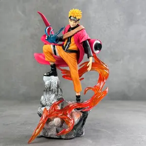 Naruto Shippuden Naruto & Sasuke Figure Figurine, Anime Collectible Model, Desktop Scene Decor, Gift Idea, Detailed Design, Perfect for Fans