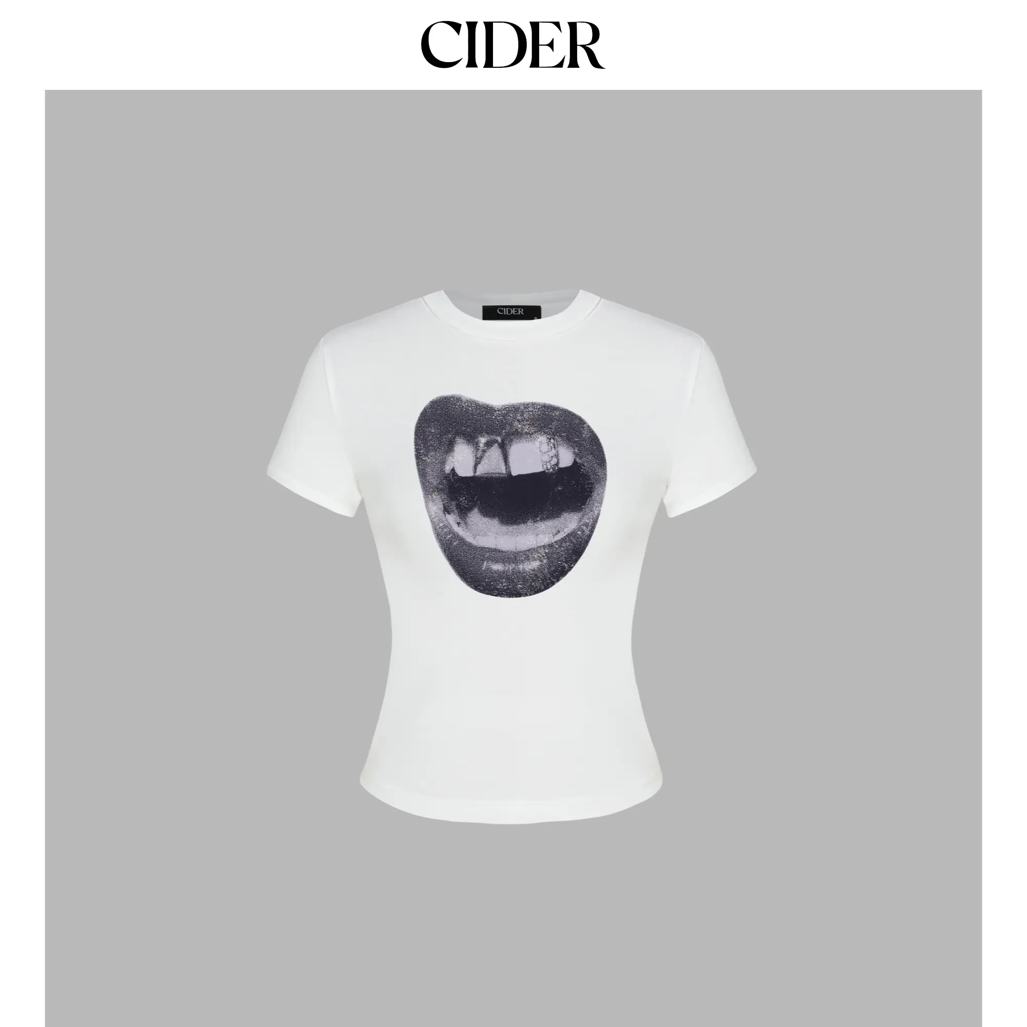 Cider [size 2-10] Round Neckline Mouth Graphic Short Sleeve Tee SummerWins SummerFinds
