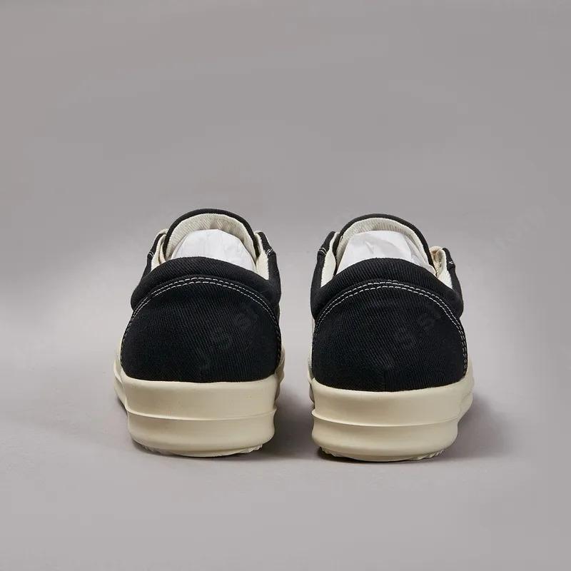 Men'S Twill Canvas Low-Top Casual Shoes, Women'S Sneakers, Owen Shoes, Men'S Lace-Up Black Canvas Shoes, Retro Flat Sneakers