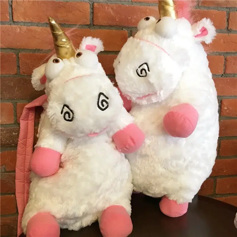 Despicable  White Unicorn doll backpack bag School bag Plush toy Gift  Kids Children Toys large50cm