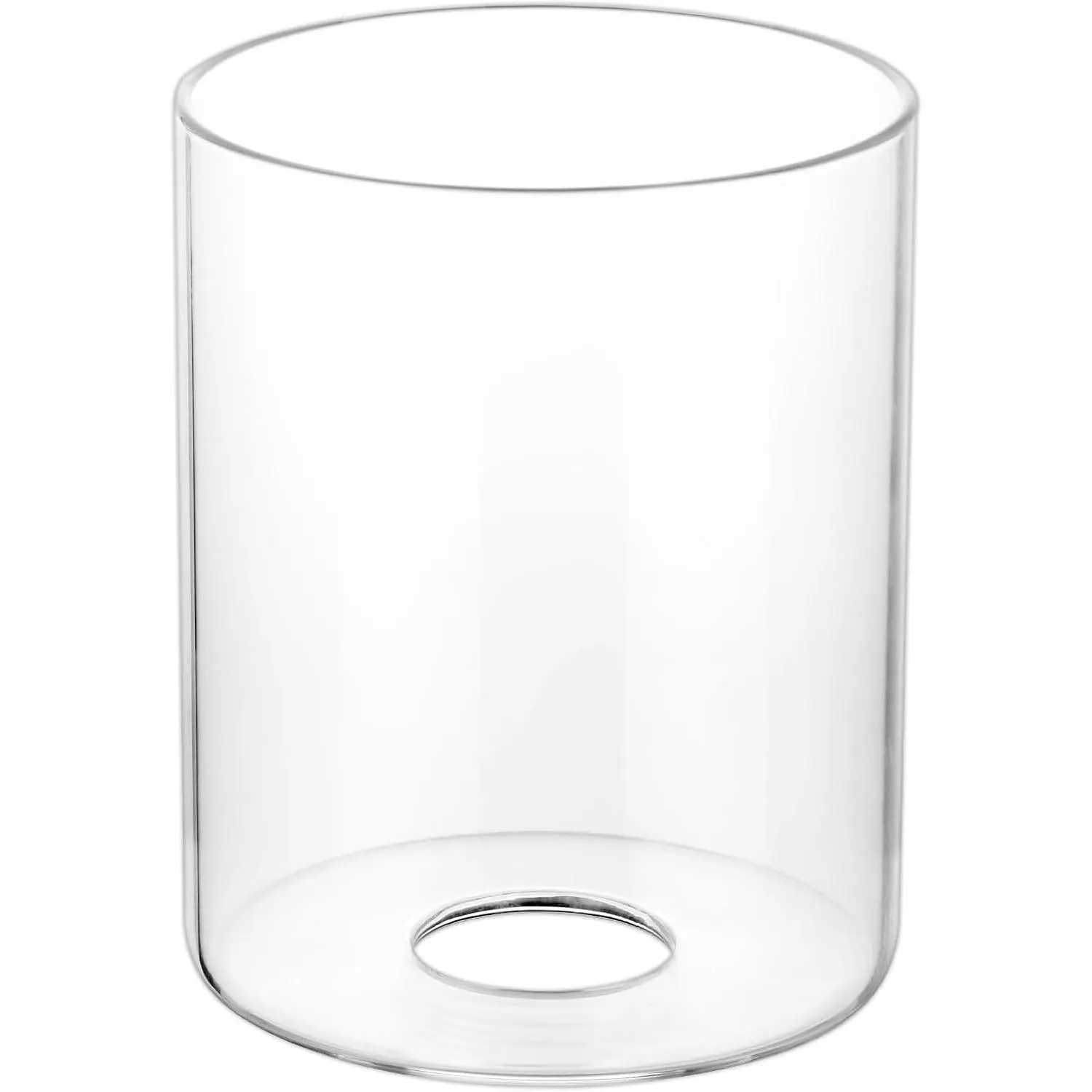 Large Clear Cylinder Glass Lamp Shade, Lip-less Light Fixture Cover, Replacement Globe for Desk Lamps, Wall Sconces, Pendant Light