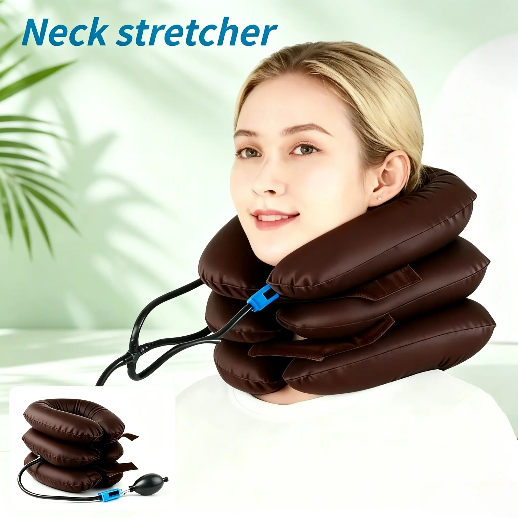 Inflatable Air Cervical Traction Neck Stretcher, Easy‑to‑Use for Neck Muscle Tension Relief, Home Use Neck Care Device, Christmas Gift
