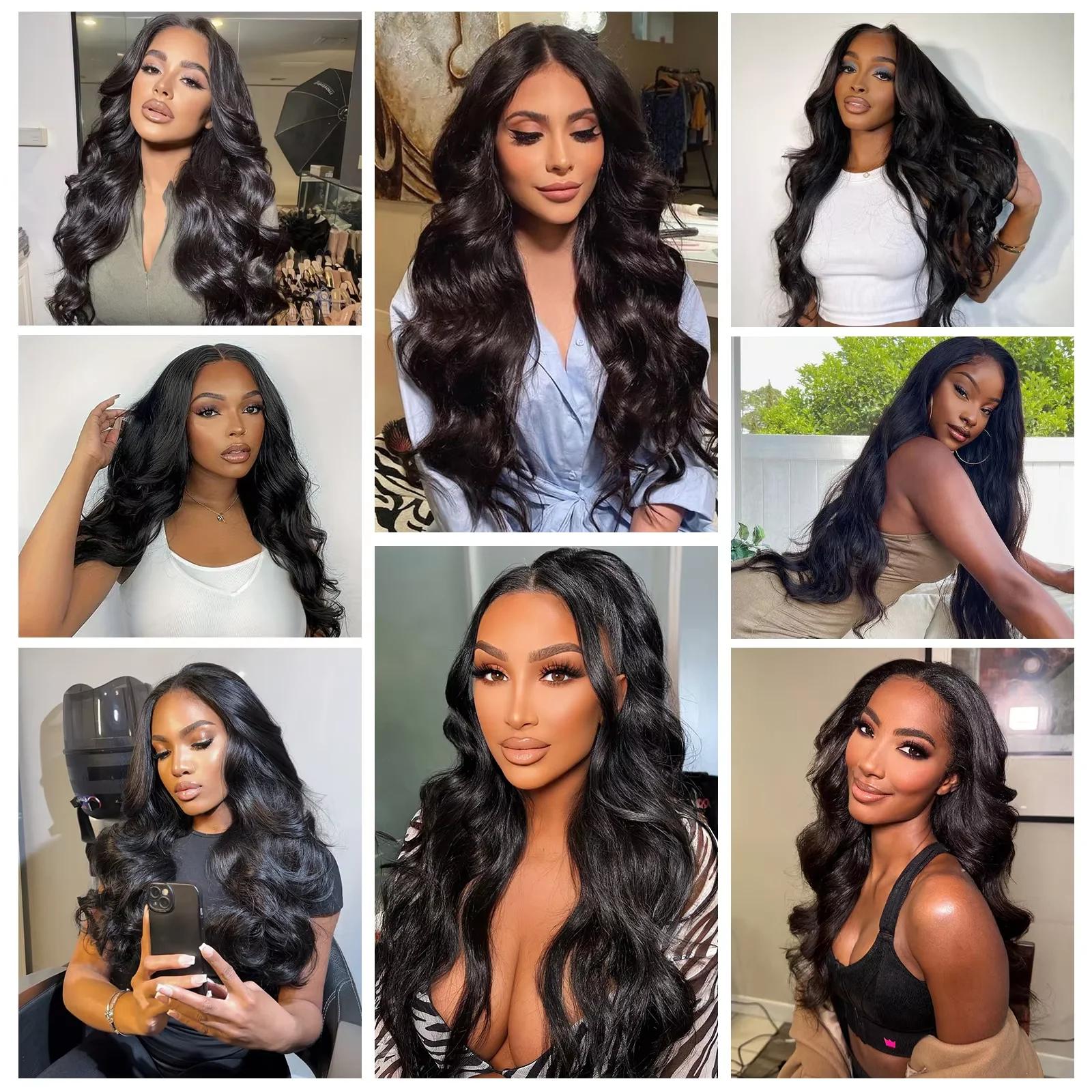 30 34 Inch Body Wave Raw 1 3 4 Bundles Indian 100% Unprocessed Human Hair Wavys Double Drawn Virgin Bundles Weave Extensions