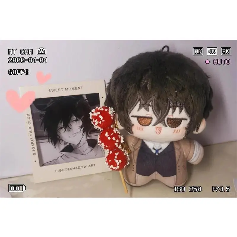 10cm Bungo Stray Dogs Osamu Dazai Plush Doll Soft Fluffy Anime Cotton Anime Cute Plushie for Fans Backpack Charm Birthday Gift