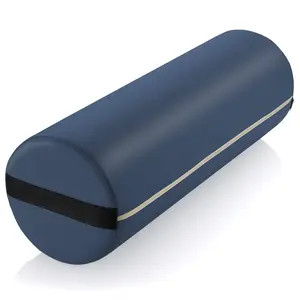Jumbo Round Massage Table Bolster Pillow Pad, 26 x 9 Inch, Blue