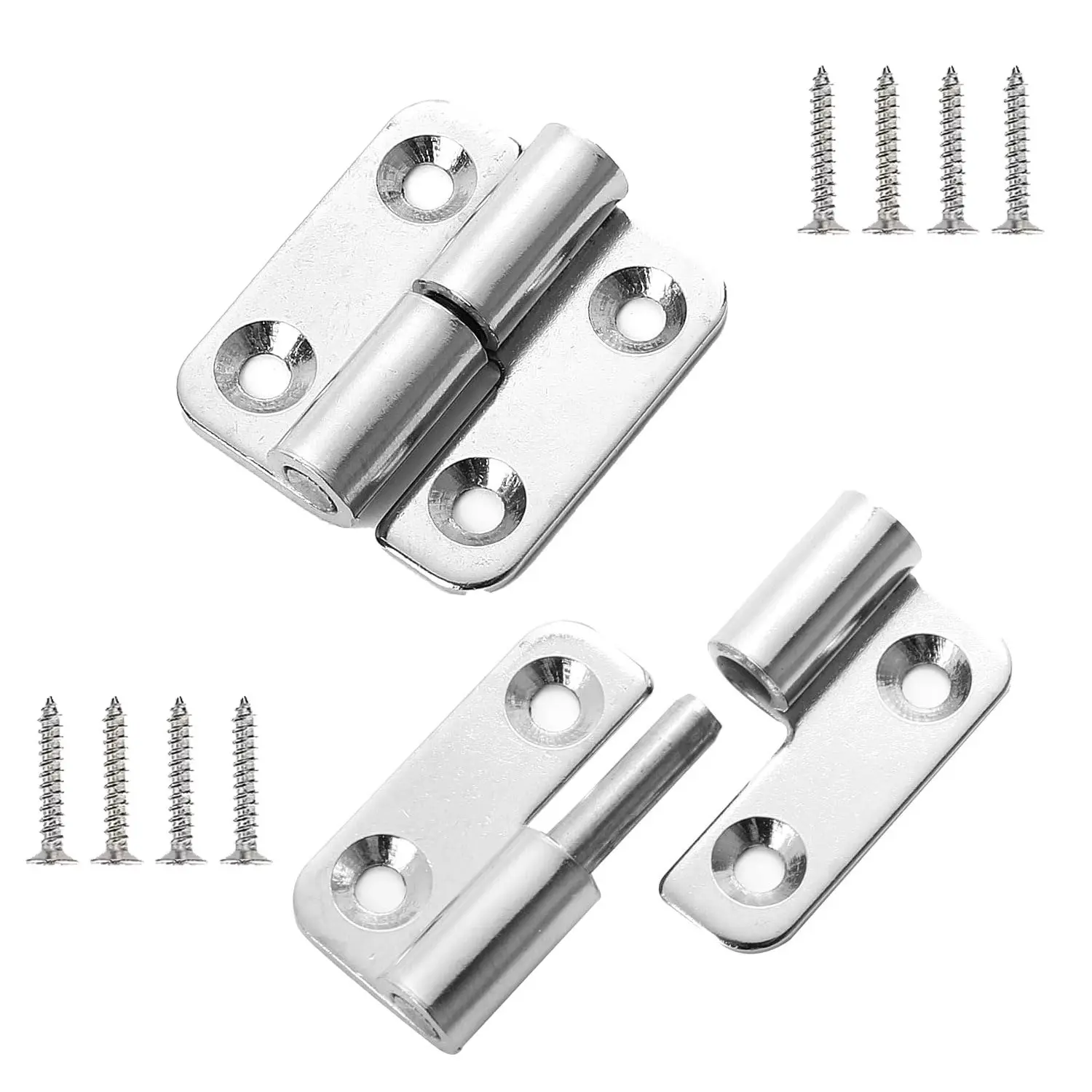 Fnansi 10pcs Left Hand Lift-Off Detachable Door Hinges, Stainless Steel Slip Joint, Easy Installation, for Cabinets, Wardrobes, Windows, Door Hardware