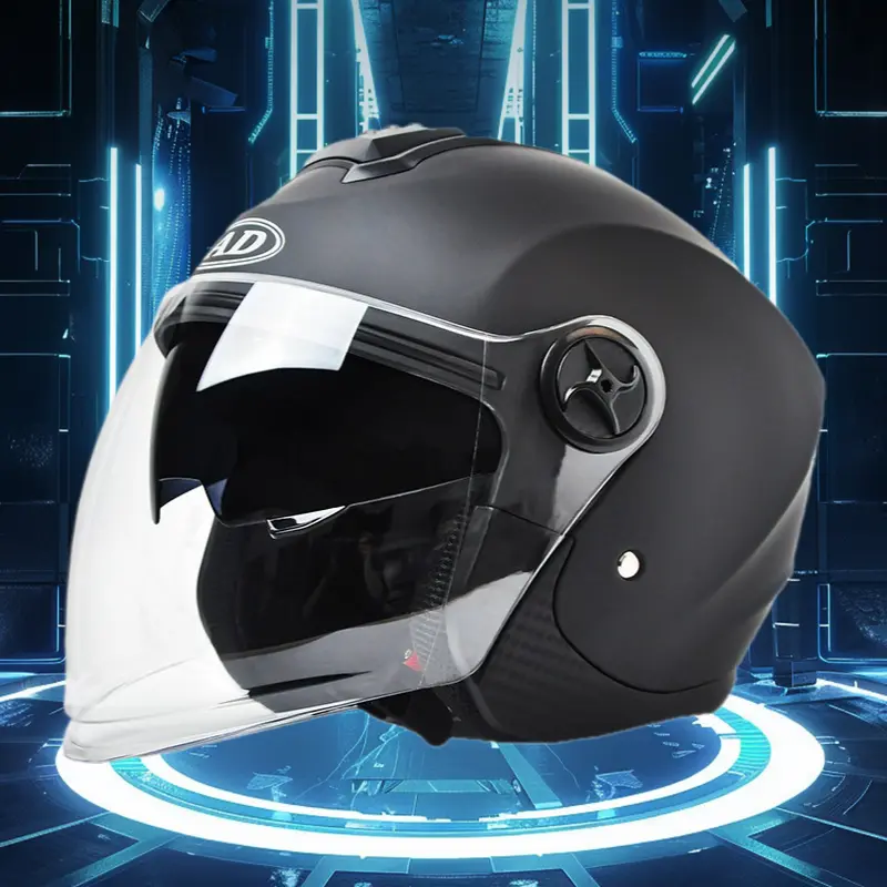 AD Style Half Helmet for Men & Women, All Season Warm Safety Helmet for Electric Bike & Motorcycle