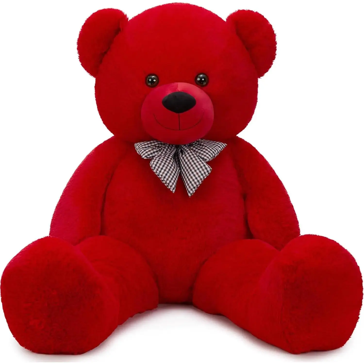 55-in Life-Size Red Unisex Big Plush Stuffed Teddy Bear, Soft Home Supply, Ideal Gift for Christmas, Birthday (Long-Distance Friends Targeted), 55 Inches, Excellent Gift