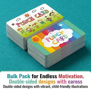 Behavioral Motivation Punch Card Business Card, Dual-Sided Color Printing, Includes Number Circles, Ideal for Classroom Management