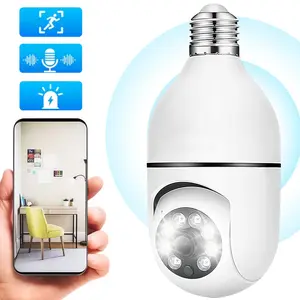 Home Monitor E27 Light Bulb Camera, Human Detection Target Tracking, Color Night Vision, Stable 2.4G WiFi, Easy Plug Install, Baby Room Indoor Protection Camera