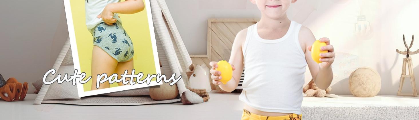 P-UDW02    Boys Soft Cotton Underwear For Toddler Boy Truck Dinosaur Multipacks Briefs Children Undies