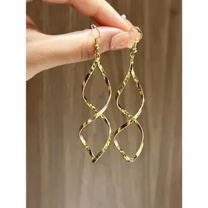 1PC Spiral Wave Earrings – New Limited Edition High-End Elegant Hooks, Unique Design. Perfect for Daily, Travel & Parties. Great Gift for Women.  Stainless Steel Layered Cross Necklace