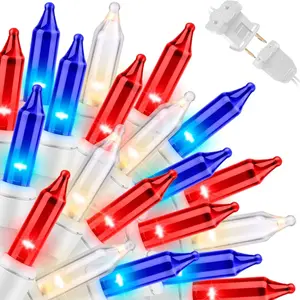 100 Count Red White and Blue Mini String Lights with White Wire,Connectable 19.6ft 120V Waterproof 4th of July Patriotic Incandescent Lights, Independence Day Lights for Outdoor Indoor Decorfidget toys