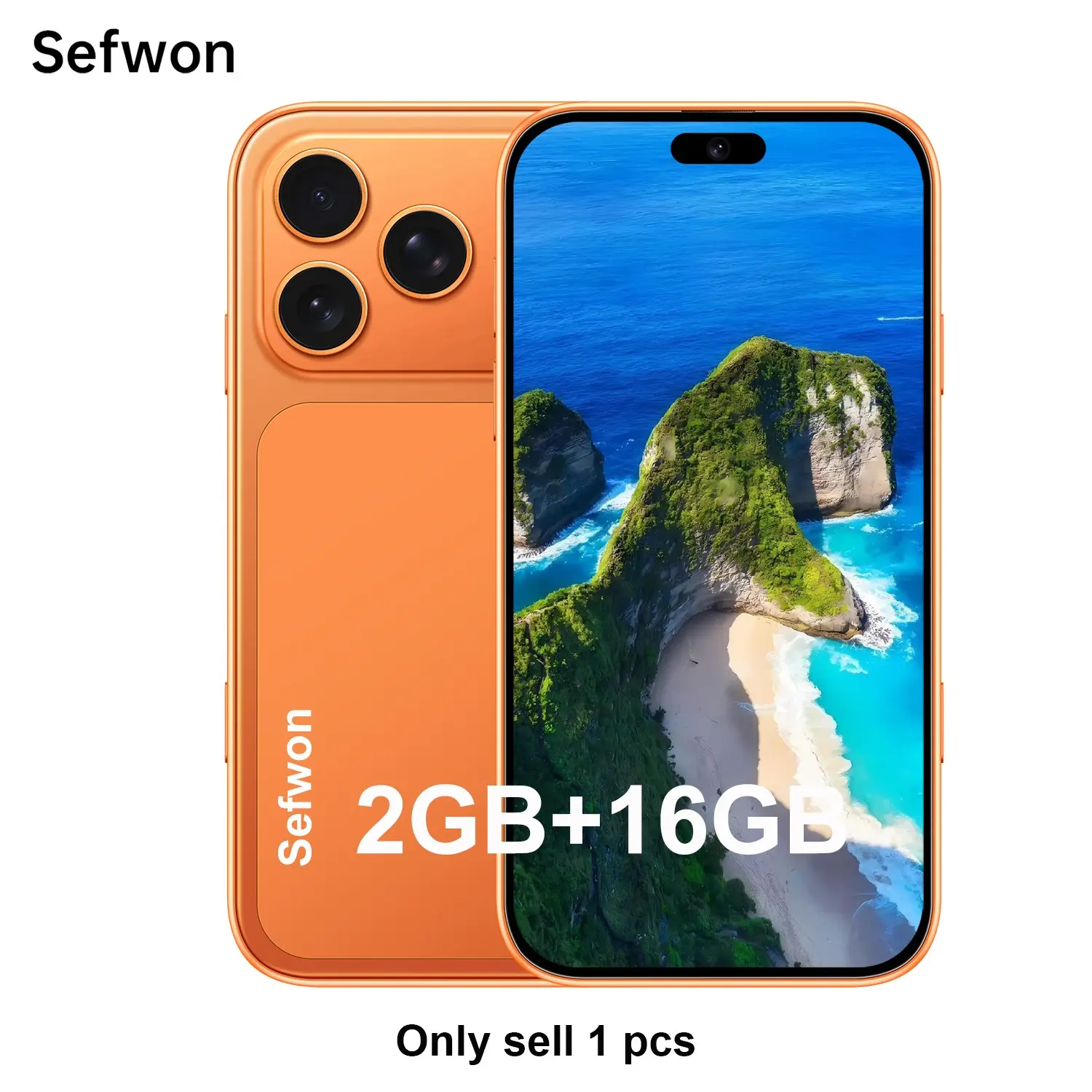Android Unlocked Smartphone Sefwon 2026, Quad-Core Cpu, 2gb+16GB RAM, Android 10.0, 1750mah Battery, 2mp Cameras, 3g Network, Dual Sim, 3.75-Inch Screen
