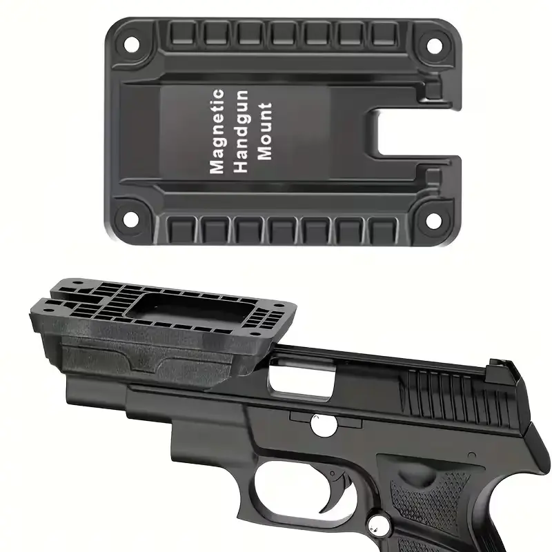Adjustable Neodymium Magnet Gun Bracket - Quick Draw Pistol Holster with Anti-Rattle Mount, Hidden for Car, Hunting, Easy Access While Driving (Outdoor Activities Sports & Leisure Equipment), Anti-Rattle Design