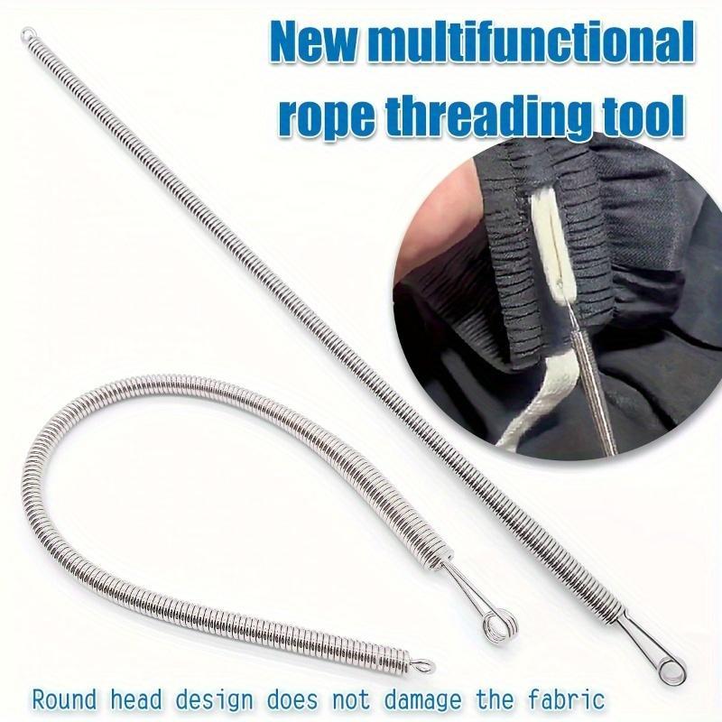 Flexible Rope Threading Tool, 5 Counts Multifunctional Spring Drawstring Threader for Clothing, Elastic and Lace Weaving Assistant Tool, Sewing Supplies Crafts