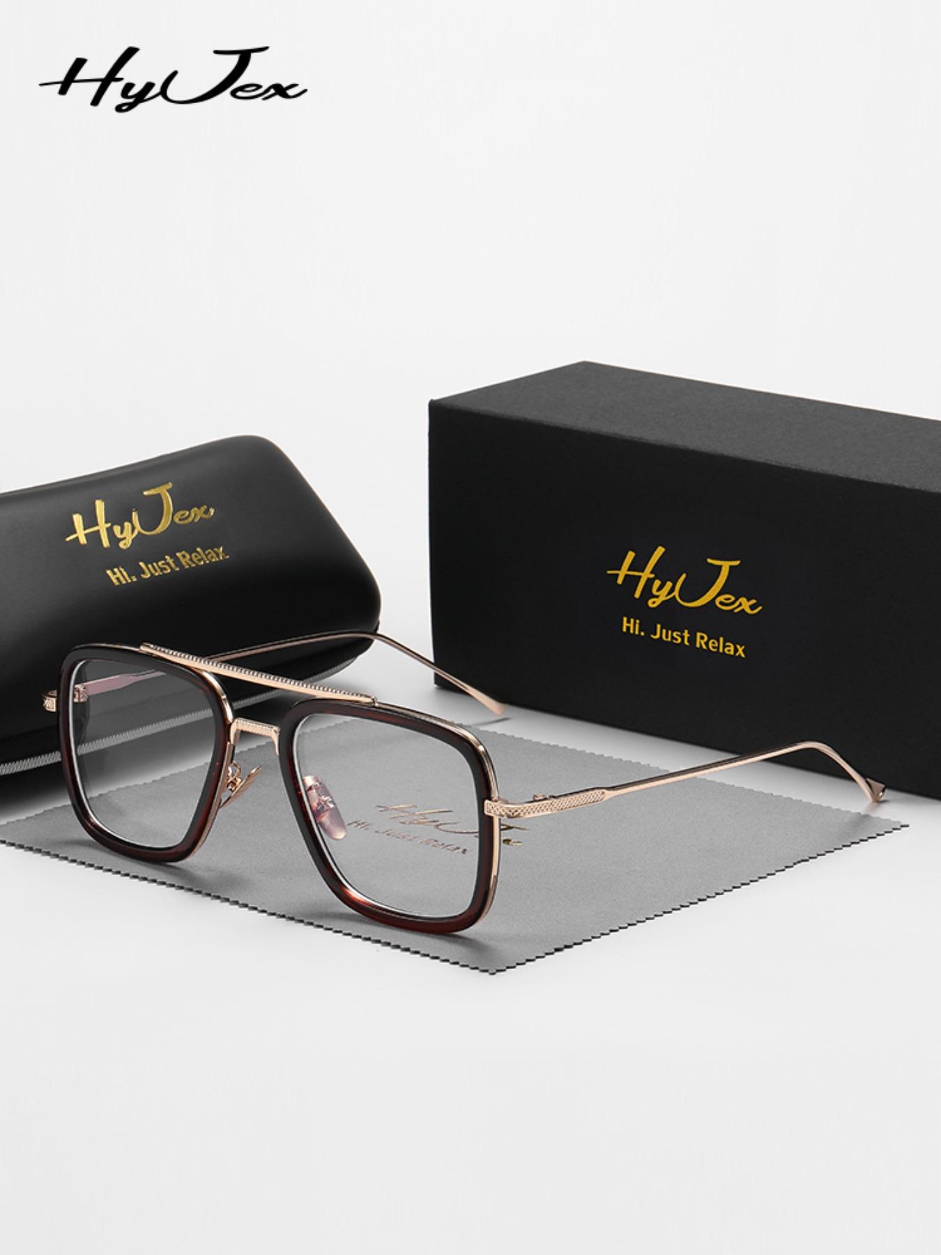Minimalist Elegant Aviator Eyeglasses for Everyday Use (1 Pair), Lightweight Durable Glasses, Basic Flat Frame Fashion Eyeglasses for Women & Men, Fashion Eyeglasses for Work, Daily Clothing Decor, Perfect for Student Daily Use