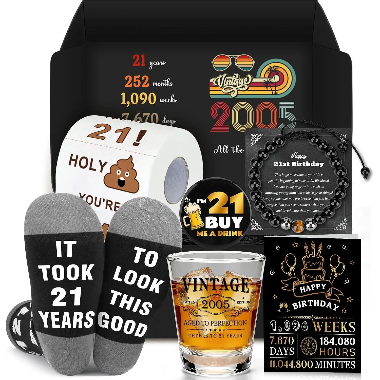 21st Birthday Gifts for Him Funny  Ideas for 21 Year Old Male Cool 21  Birthday Gifts for Him Happy 21st Bday Decorations Accessories for Guys Men Boy Son  21 Year Olds  Haves