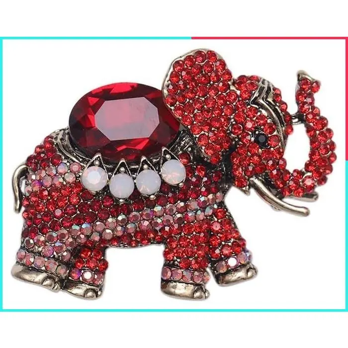 Elegant Elephant Brooch Pin - Cubic Zirconia Rhinestone Animal Lapel Pin for Women, Dainty Corsage Brooch for Hat Bag Suit Clothes, Birthday Gift Jewelry