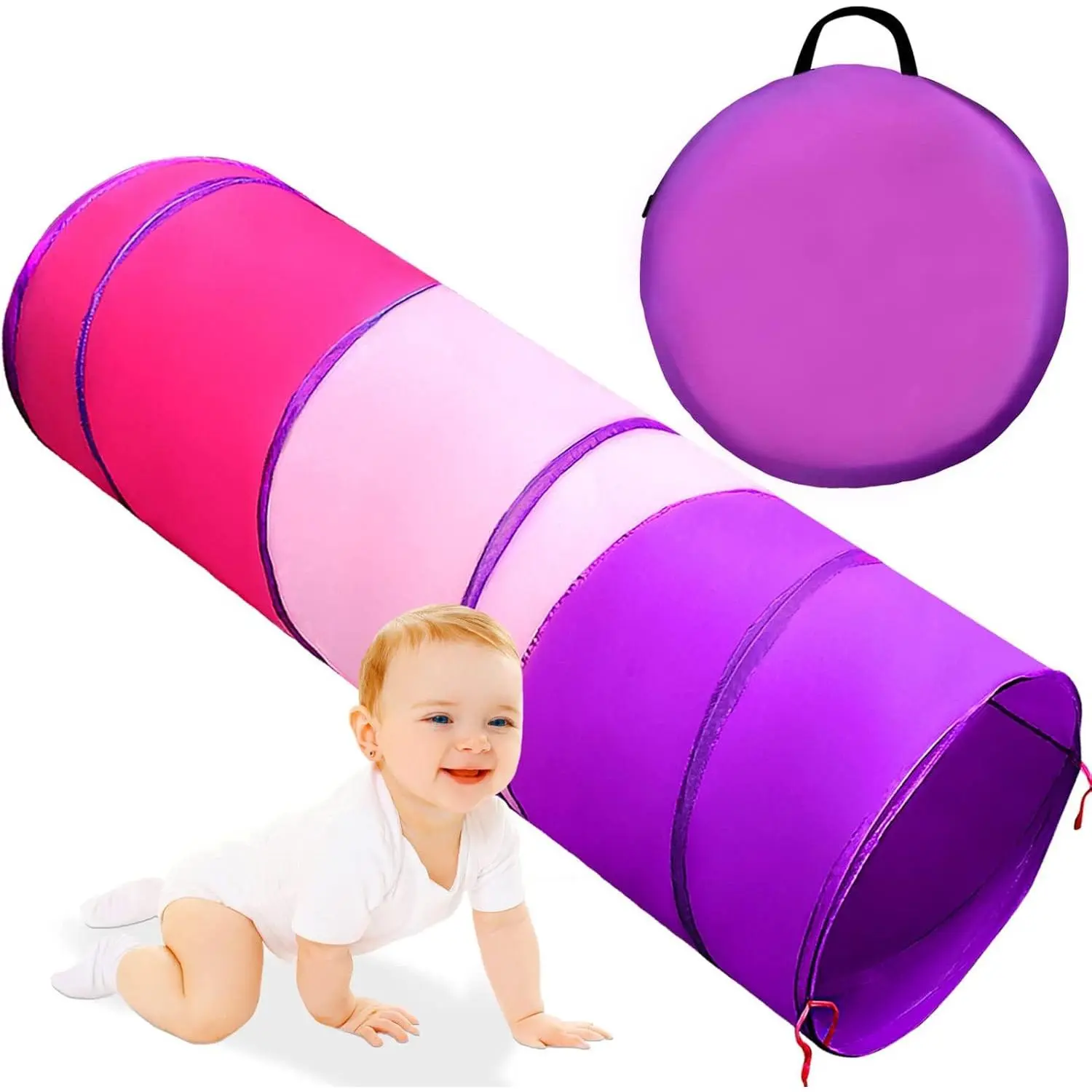 Kids Play Tunnel for Toddlers 1-3, Baby Crawling Toys for 1 2 3 4 Year Old Girl Boy Birthday Gift, 6 Foot Pop Up Tunnel, Indoor Outdoor Toddler Toys for Infant Children or Dogfidget toys